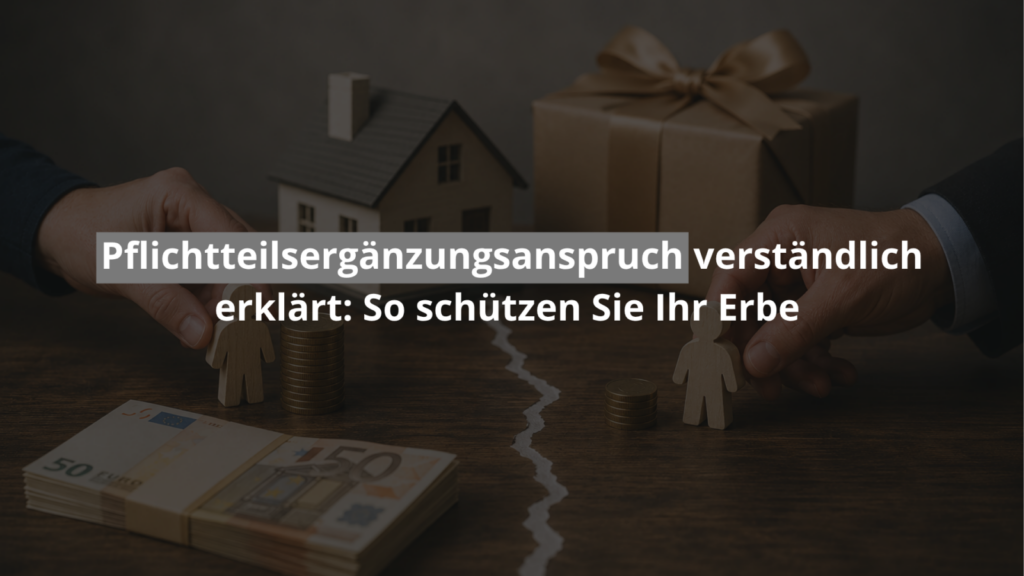 Erbstreit mit Haus, Geschenk, Geld und getrennten Familienfiguren