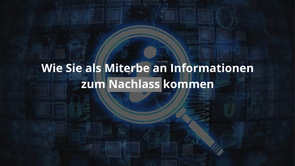Erbhinweise mit Lupe und Informationssymbol